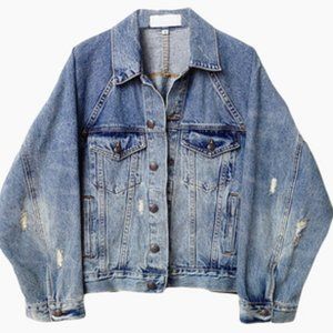 Bat sleeve denim coat spring